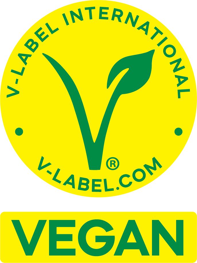 das V-Label mit dem Zusatz 'vegan'