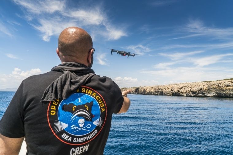 Auch Dronen kommen zum Einsatz, um die illegalen Aktivitäten aufzudecken - mit freundlicher Genehmigung von Sea Shepherd Global
